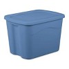 Racxily 8 Pack Large Storage Bin for Organizing, 18 Gallon Plastic Storage Container with Snap-on Lid, Light Blue - 3 of 4
