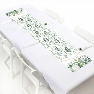 Big Dot of Happiness Boho Botanical - Petite Greenery Party Paper Table Runner - 12 x 60 inches - 1 of 4