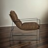 GDFStudio Curme Modern 36" Faux Leather Upholstered Accent Chair with Metal Legs - 2 of 4