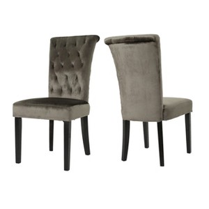 Set of 2 Venetian New Velvet Tufted Dining Chair - Christopher Knight Home - 1 of 4
