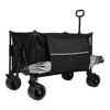 Grungis 480lbs Heavy Duty Folding Wagon Cart,All-Terrain Shopping Cart with Locking Brakes & Storage Pockets,Oversized Utility Cart for Camping - 2 of 4