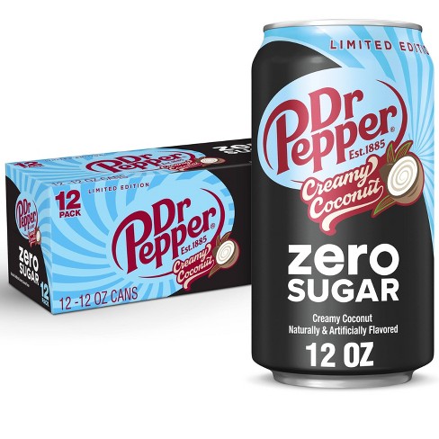 Dr Pepper Zero Creamy Coconut Soda - 12pk/12 Fl Oz Cans : Target