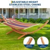 GustoWave Wood Hammock Stand Only,Universal Wood Hammock Stand with Chains and Carabiners,Curved Wood Hammock Stand for Outside Patio Backyard Indoor - 2 of 4