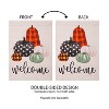 Mixed Pattern Pumpkins "Welcome" Garden Suede Flag, SNL - 3 of 4