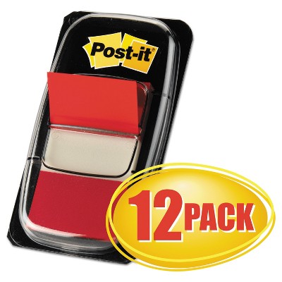 Post-it Marking Page Flags in Dispensers Red 50 Flags/Dispenser 12 Dispensers/Pack 680RD12