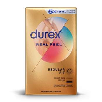 Durex RealFeel Non-Latex Lubricated Condoms - 10ct