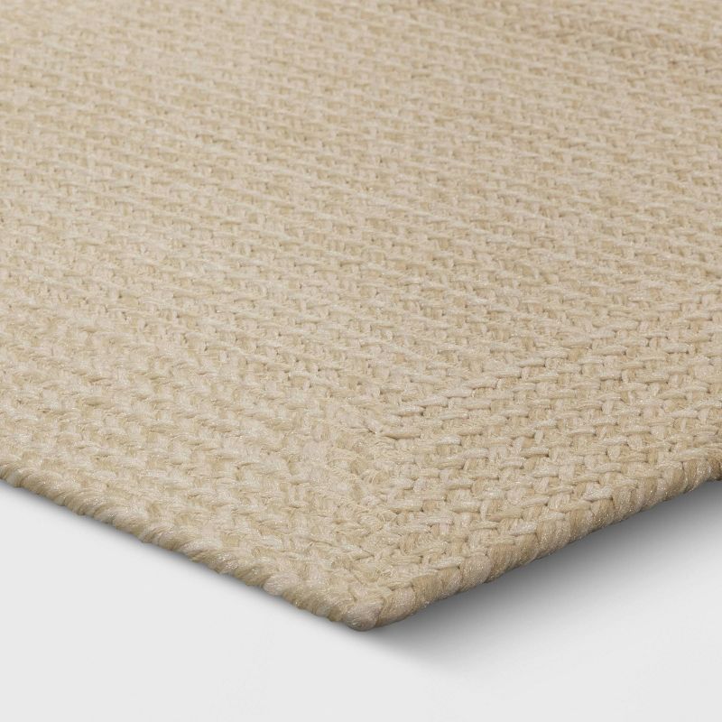 2&#39;6&#34;x4&#39;2&#34; Natural Woven Rectangular Braided Outdoor Accent Rug Heathered Cream - Threshold&#8482;, 4 of 9