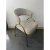 Dining chair set of 2 FABRIC BEIGE - 2 of 4