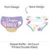 Big Dot of Happiness Scoop Up The Fun - Ice Cream - Diaper Shaped Raffle Ticket Inserts - Sprinkles Baby Shower Activities - Diaper Raffle Game 24 Ct - 2 of 4