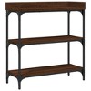 vidaXL Console Table with Shelves Brown Oak 29.5 in.x11.8 in.x31.5 in. - 2 of 4