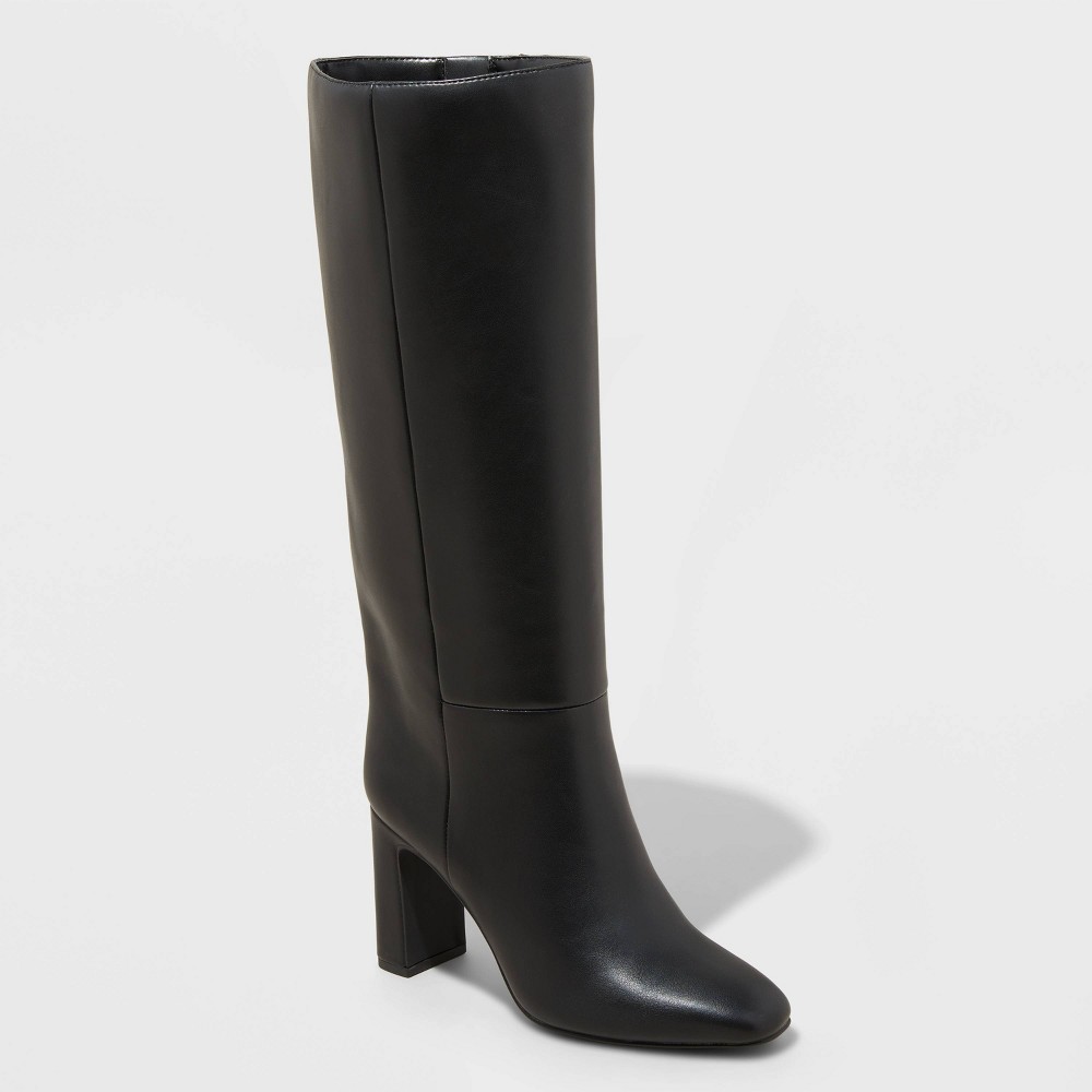 Women's Livia Stovepipe Tall Boots - A New Day™ Black 10