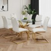 NicBex Modern Dining Chairs with Faux Leather Padded Seat,Armless Chairs with Chrome Metal Legs for Kitchen,Living Room - 2 of 4