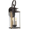 Progress Lighting Squire 2-Light Medium Wall Lantern, Antique Bronze, Clear Glass Shade - 2 of 4