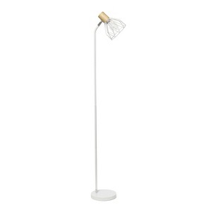Simple Designs 55.91" Industrial Farmhouse Fusion Adjustable Cage Wire Accent Floor Lamp - 1 of 4