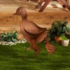 22" Cast Iron Duck Family Garden Stake Brown - Zingz & Thingz: Outdoor Lawn Ornament, No Assembly, Home Decor - 3 of 4