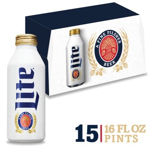Miller Lite Beer - 15pk/16 fl oz Aluminum Pints - 1 of 4
