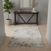 4' X 6' Ivory Black And Gray Abstract Handmade Area Rug - 2 of 4