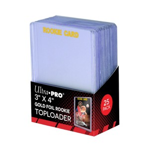 Ultra PRO 3" x 4" Clear "Rookie Gold" Toploaders (25ct) for Standard Size Cards - 1 of 1