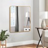 Okak 30/36IN Modern Square Bathroom Mirror with Aluminum Frame, High Reflection Vanity Mirror, Hanging Mirror for Bathroom, Living Room - 2 of 4