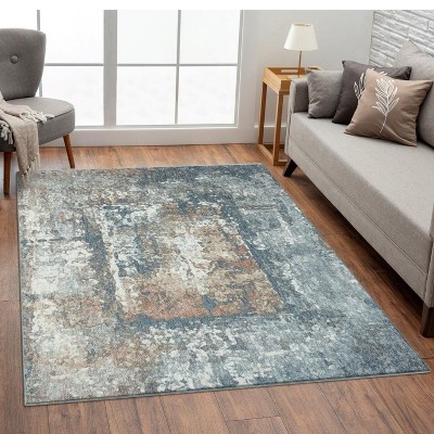 Luxe Weavers Contemporary Abstract Indoor Area Rug, Blue