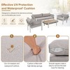 4/6 Piece Patio Sofa Sets With Coffee Table, 2 Chairs, Loveseat, 4 Cushions And Pillows, Woven Rope Conversation Set For Porch Backyard - 4 of 4
