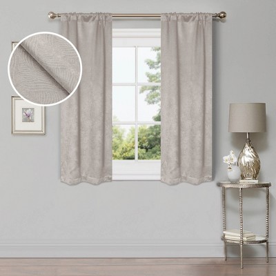 Modern Geometric Waves Room Darkening Semi-Blackout Curtains, Set of 2 by Blue Nile Mills