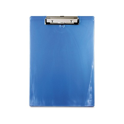 Saunders Plastic Clipboard 1/2" Capacity Holds 8 1/2w x 12h Ice Blue 00439