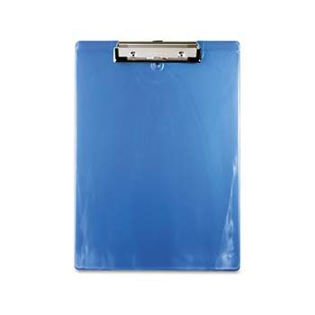 Saunders Plastic Clipboard 1/2" Capacity Holds 8 1/2w x 12h Ice Blue 00439