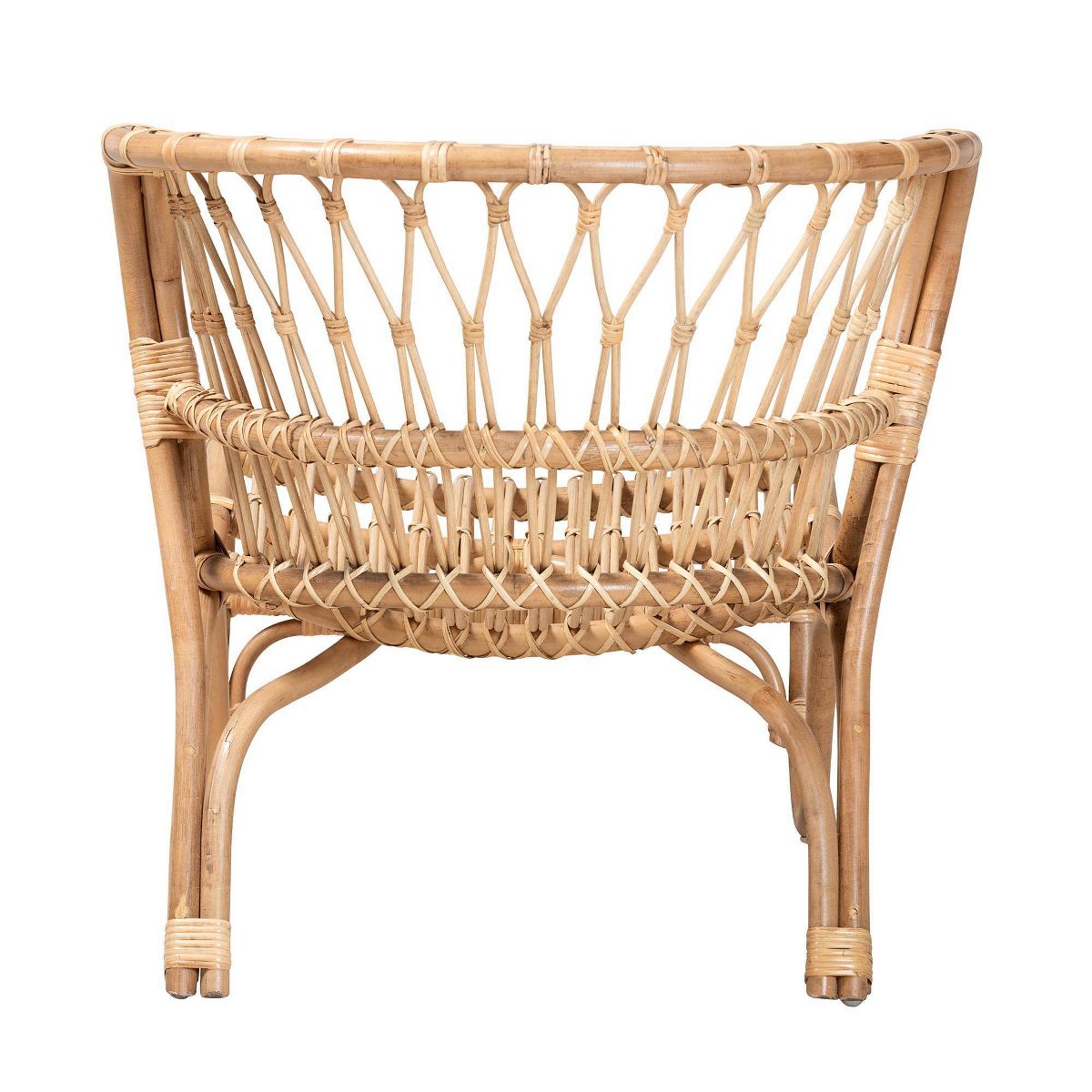 bali & pari Alaya Rattan Accent Chair: Handcrafted, Indoor Furniture, No Ottoman - thumbnail 5