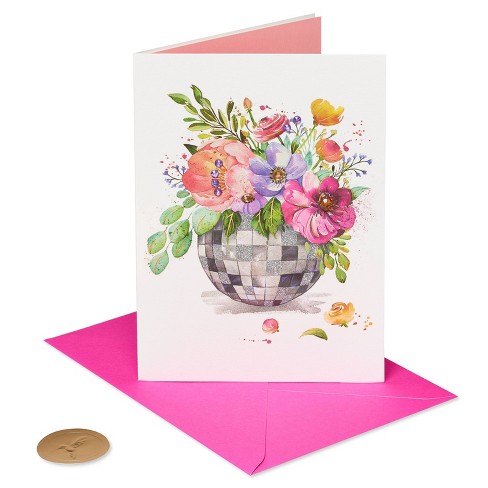 Card Friendship Disco Ball Flowers - Papyrus : Target