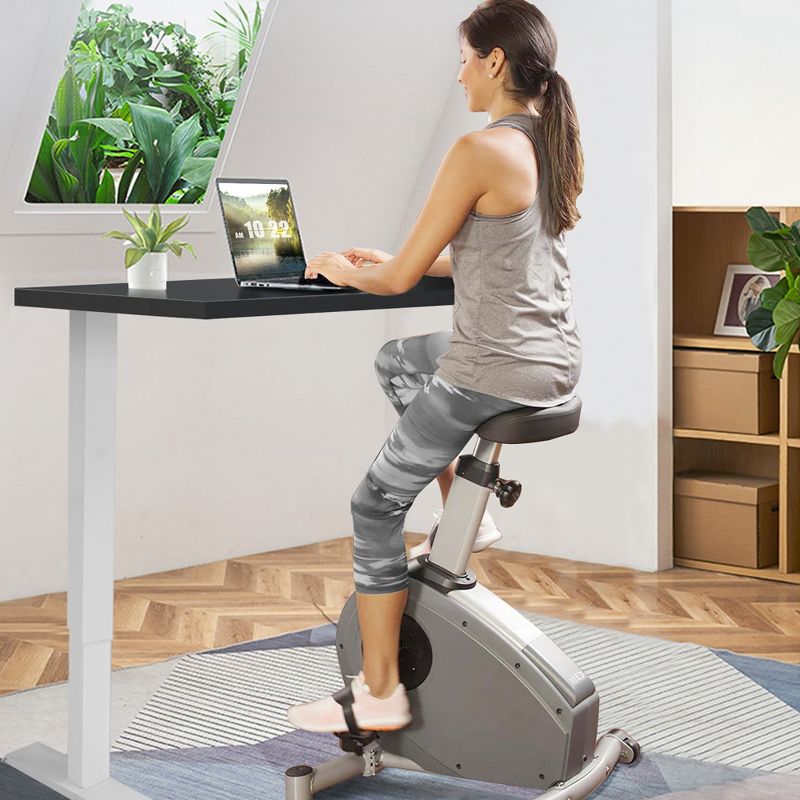Costway 48'' Electric Sit to Stand Desk Adjustable Standing Workstation w/Control, 5 of 11