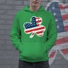 American Flag Shamrock Hoodie Funny St Patricks Day Parade Green are Proud of Graphic Sweatshirt - Crazy Dog Hoodie - 2 of 4