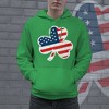 American Flag Shamrock Hoodie Funny St Patricks Day Parade Green are Proud of Graphic Sweatshirt - Crazy Dog Hoodie - image 2 of 4