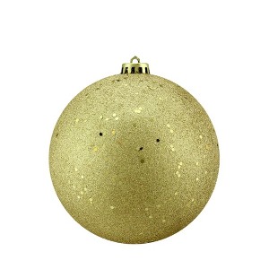 Northlight 6" Shatterproof Holographic Glitter Christmas Ball Ornament - Gold - 1 of 1