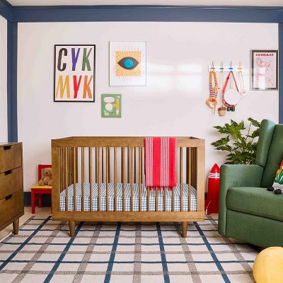 eLite Marley 3-in-1 Convertible Crib Walnut