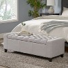 NicBex Modern 51" Storage Bench Wood Accent Stools with Button Tufted Top for Bedroom and Entryway - 2 of 4