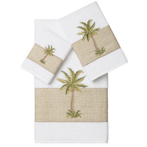 Linum Home Textiles 100% Turkish Cotton COLTON Embellished Towel Set - 1 of 4