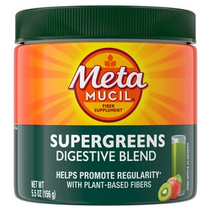 Metamucil Digestive Health Fiber + Supergreens Powder - 30 Dose/16oz - 1 of 4