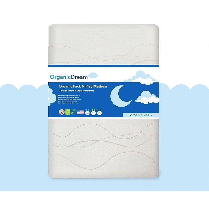 Organic Dream Pack and Play Mattress 2-Stage Dual Sided, 1 of 7