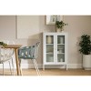 South Shore 40" Decorative Storage Cabinet White: Fluted Glass, Metal Frame, Wall Anchor Kit - 2 of 4