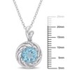 EVERLY JEWELRY | Sterling Silver 0.01 CT TW Diamond And 2 1/2 CT TGW Sky Blue Topaz White Topaz Fashion Pendant With Chain, 18-inch - 2 of 4