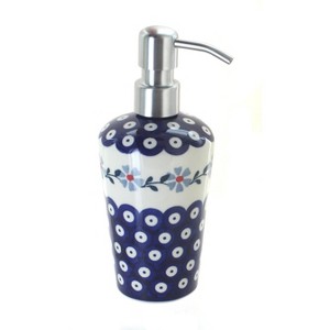 Blue Rose Polish Pottery B009 Manufaktura Soap Dispenser - 1 of 2