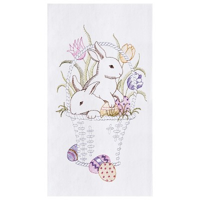 C&F Home Bunny Basket Flour Sack Kitchen Towel