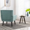 NicBex Modern Soft Accent Chair Wood Frame Ergonomics Lounge Chair Modern Reading Chair Comfy Chair for Living Room, Blue - 4 of 4