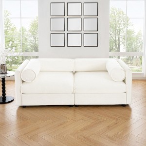 CAVINAS Modern Sectional Sofa with 2 Seats,Convertible Modular Couch with Under-Sofa Storage,Couch for Living Room,2x Corner,White - 1 of 4