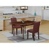 HomeStock 3-Pc Mahogany Finish Rectangular Solid Wood Top with Dropleaf Dining Table Set - 2 of 4