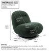 GDFStudio Oswald Modern Swivel 31.1" H Velvet Armless L-shaped Chair - 3 of 4