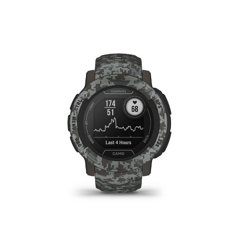  Garmin Instinct, Rugged Outdoor Watch with GPS, Features  Glonass and Galileo, Heart Rate Monitoring and 3-Axis Compass, Graphite :  Electronics