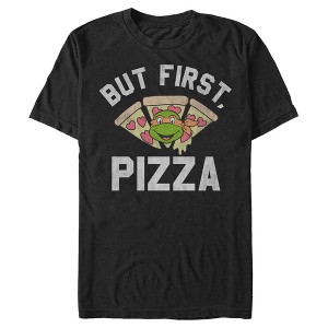 Men's Teenage Mutant Ninja Turtles But First Pizza T-Shirt - 1 of 4