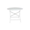 Carolina Living Bistro 36" Round Folding Outdoor Table - Umbrella Hole - White - 4 of 4